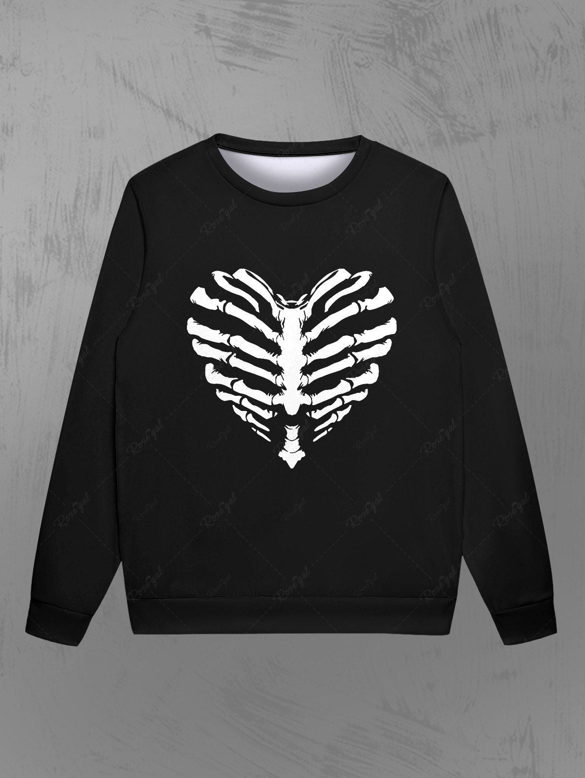 Mens discount skeleton sweatshirt