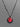 Gothic Red Moon Pendant Necklace