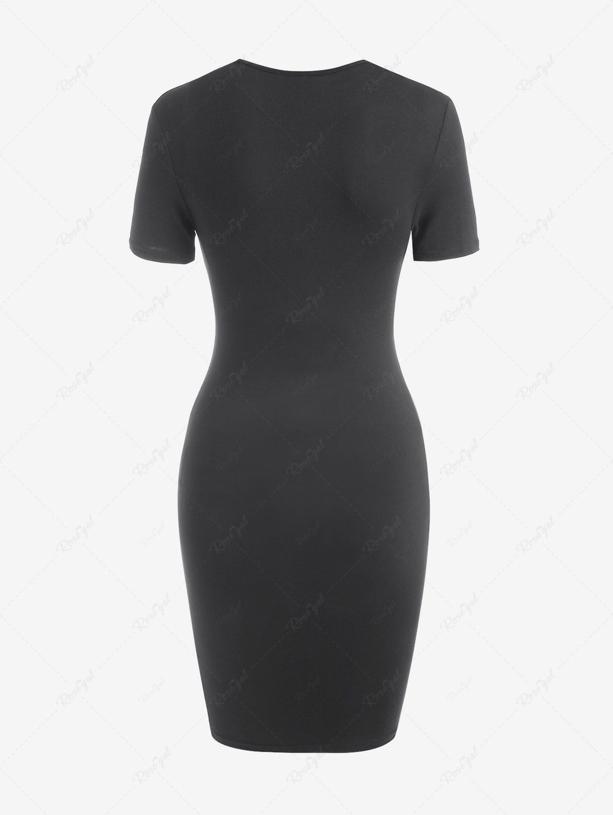 Gothic Lace-up Slinky Bodycon Dress