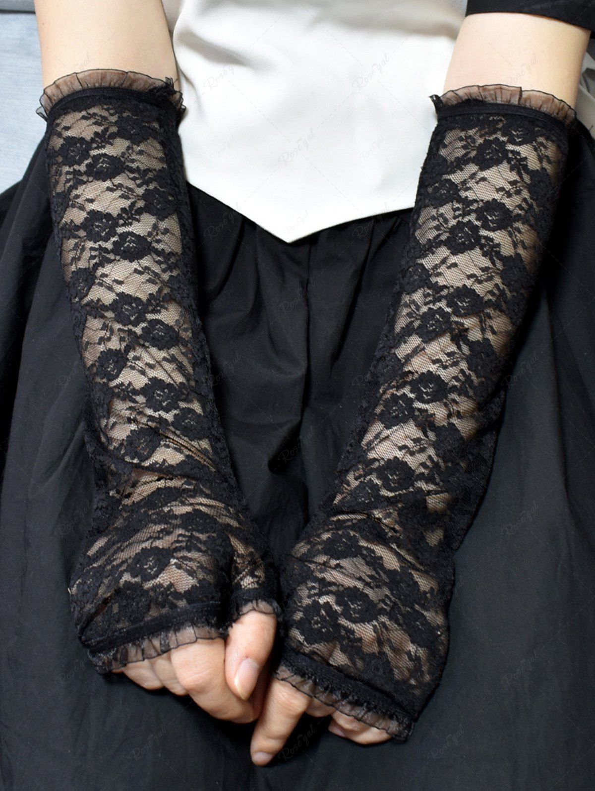 Gothic Sheer Lace Gloves