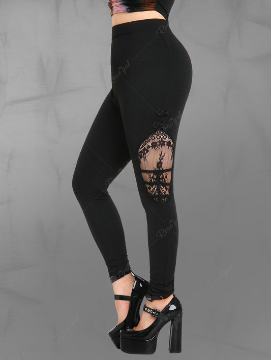 Transparent Black Leggings Black Knit Leggings Women's Urban Fashion  Futuristic Clothing See Through Leggings Goth Clubwear UMMOK -  Canada