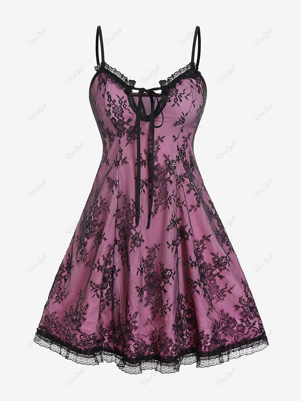 💗Lauren Loves💗Gothic Guipure Lace Applique Sheer Mesh Camisole – Rgothic