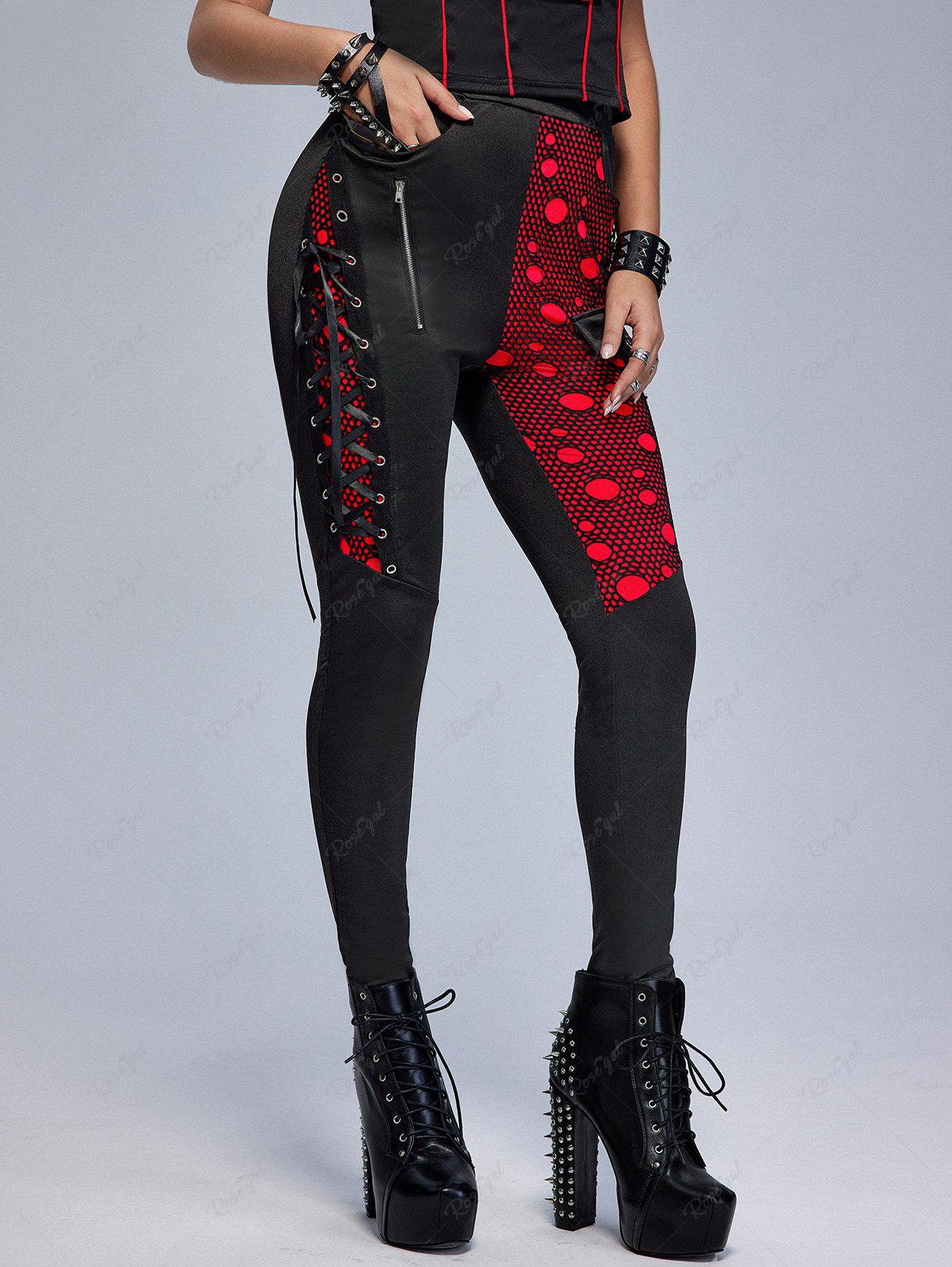 Women's Gothic Bat Printed Sheer Flared Leggings – Punk Design