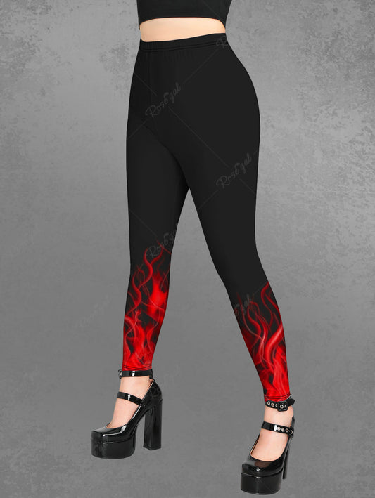 Final Sale: Size 3XL Shiny Red Metallic Leggings Plus Size 28 Inseam Punk  Goth Pants High-waist Long Inseam Mystique Spandex 