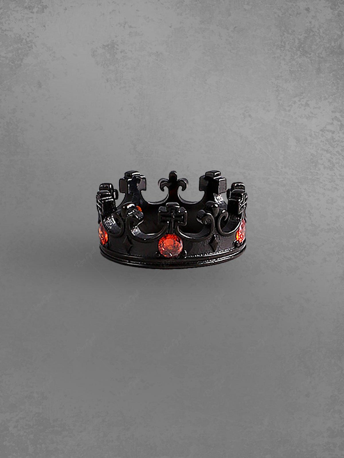 Gothic Vintage Crown Vampire Ruby Ring
