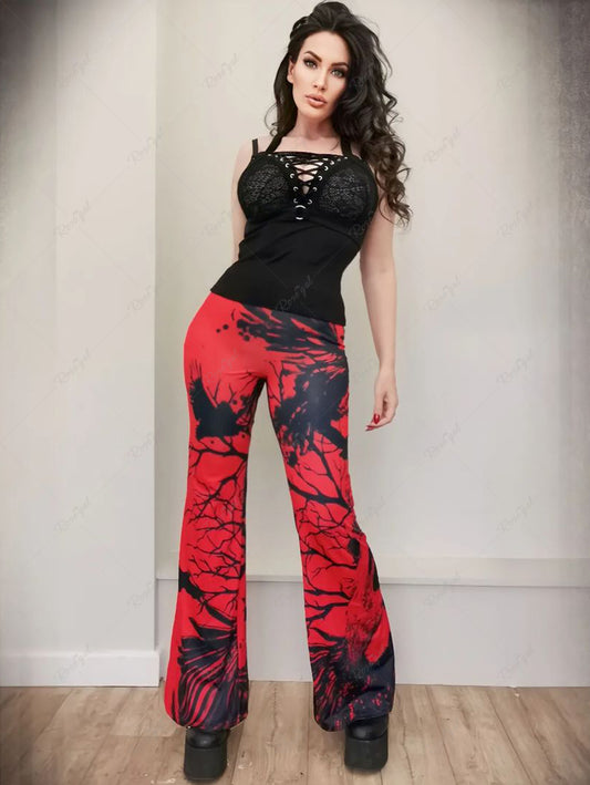 Gothic Flare Pants For Women