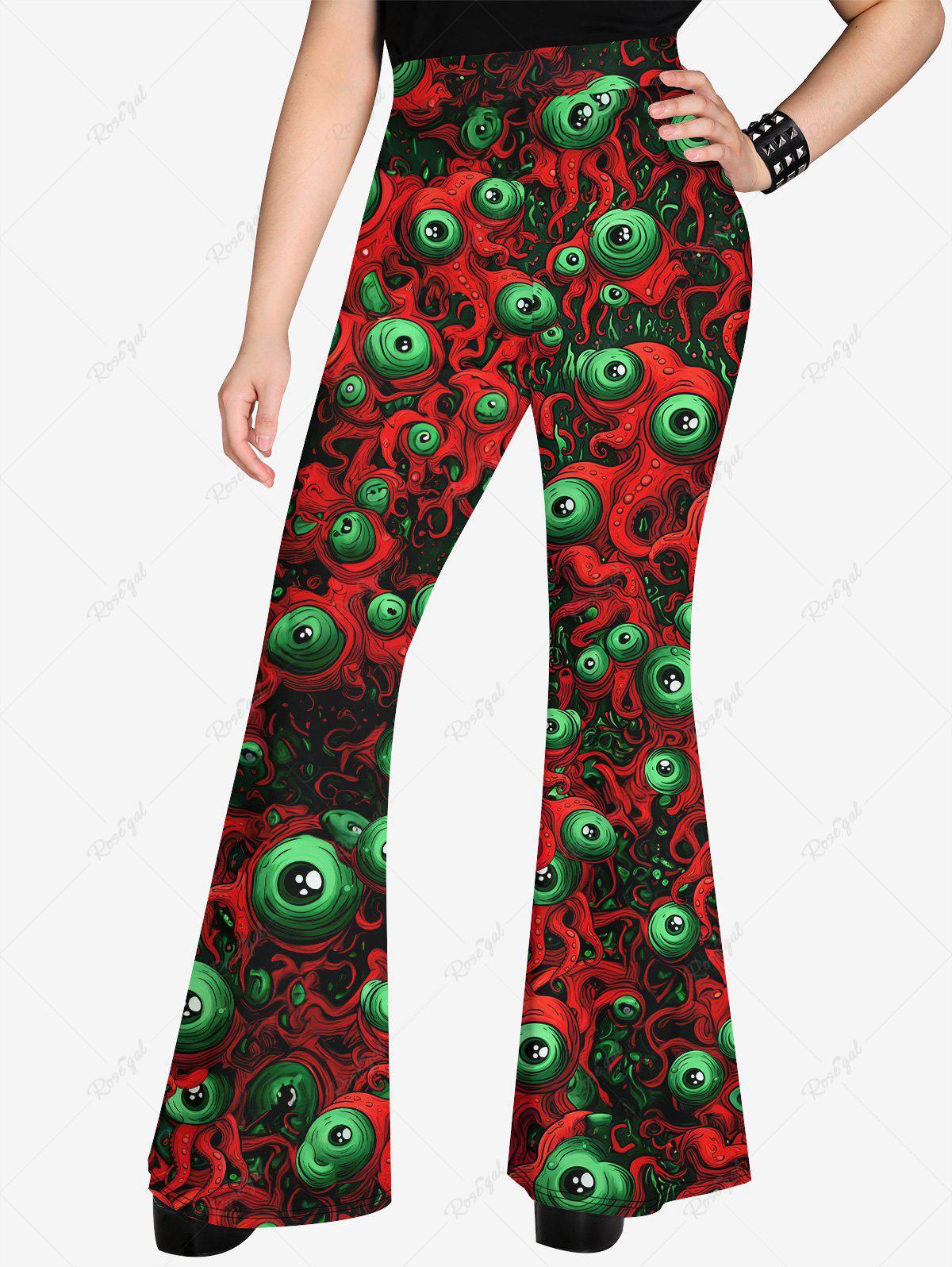 Gothic Skulls Print Flare Pants – Rgothic