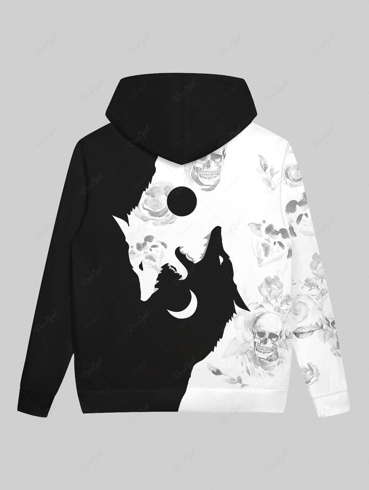 Halloween wolf 2025 print hoodie