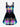 Gothic Plus Size Colorful Plaid Paint Drop Blobs Print Crisscross Cami Dress