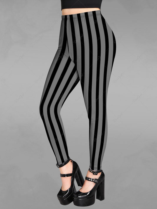 Marika Leggings  Multicolor Pattern with Black Mesh Detail