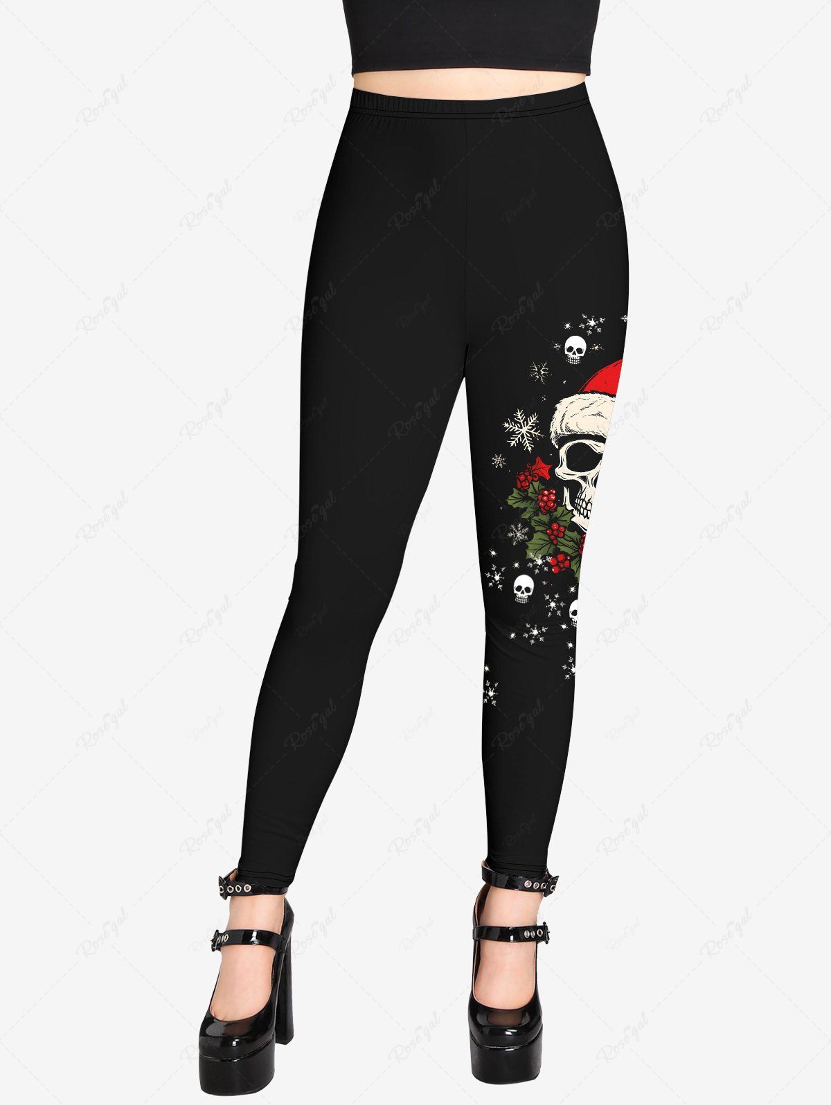 Christmas top skull leggings