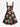 Gothic Halloween Skulls Rose Polka Dots Print A Line Tank Dress