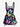 Gothic Colorful Glitter Ombre Butterfly Floral Print Lace Up A Line Tank Dress