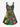 Gothic Colorful Frog Mushroom Leaf Toad Print Crisscross A Line Cami Dress
