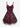 Gothic Leaf Floral Bird Flocking Lace Up Lace-trim Layered Backless A Line Cami Dress