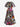 Gothic Colorful Skulls Musical Instruments Guitar Piano Print Split Pocket A Line Dress