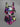 Gothic Plus Size Skull Colorful Glitter Ombre Leaf Print Peplum Hem Backless Tankini Swimsuit (Adjustable Shoulder Strap)