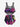 Gothic Plus Size Skull Colorful Glitter Ombre Leaf Print Peplum Hem Backless Tankini Swimsuit (Adjustable Shoulder Strap)