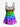 Gothic Plus Size Colorful Ombre Skull Print Boyleg Tankini Swimsuit (Adjustable Shoulder Strap)