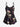 Gothic Skulls Tropical Leaves Floral Print Ombre Boyleg Tankini Swimsuit (Adjustable Shoulder Strap)