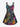 Gothic Plus Size Colorful Spider Web Ombre Galaxy Print Crisscross A Line Cami Dress