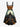 Gothic Plus Size Pumpkin Lantern Castle Bat Moon Striped Print Halloween Costume A Line Tank Dress