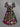 Gothic Plus Size Colorful Ombre Mushroom Leaves Spider Web Galaxy Print Halloween Costume Cinched A Line Dress