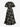 Gothic Plus Size Skull Spider Web Bone Tombstone Print Halloween Costume Split Pocket A Line Midi Dress