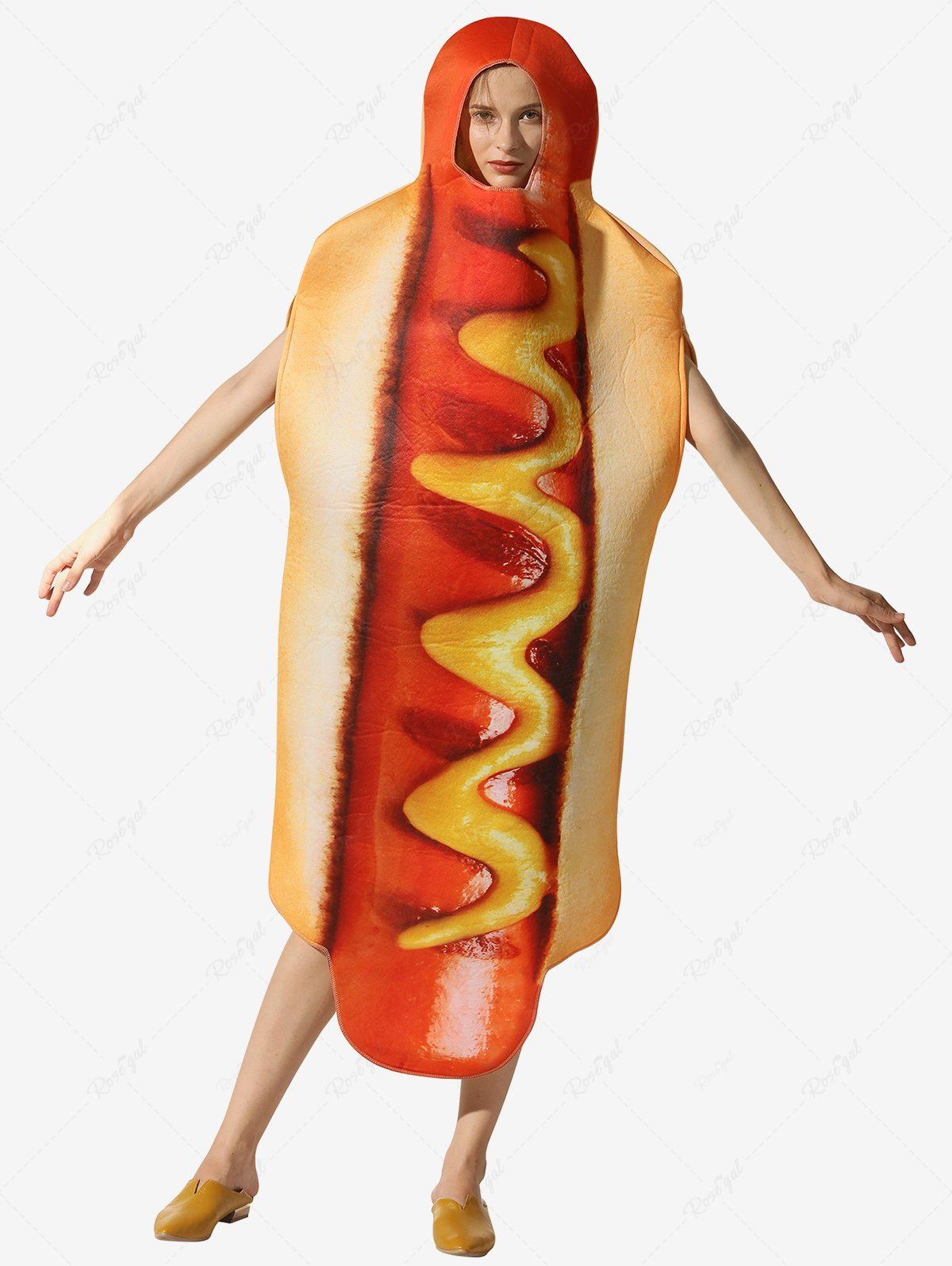 Gothic Plus Size Halloween Costume Hot Dog Party Asymmetric Cosplay Coat