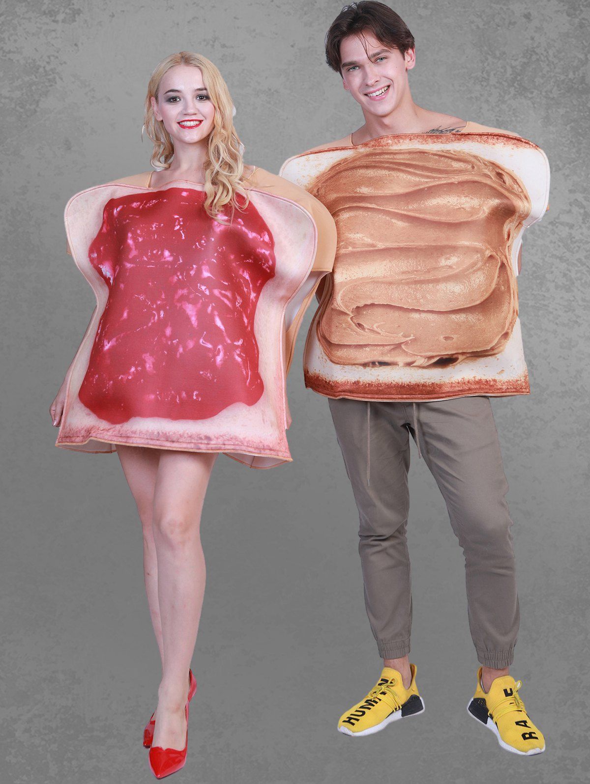 Gothic Halloween Costume Bread Jam Print Party Coat For Couples