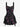 Gothic Ombre Flower Leaf Print Halloween Costume Lace Up A Line Tank Dress