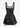 Gothic Ombre Flower Leaf Print Halloween Costume Lace Up A Line Tank Dress