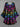 Gothic Plus Size Colorful Ombre Mushroom Print Flare Sleeves A Line Dress